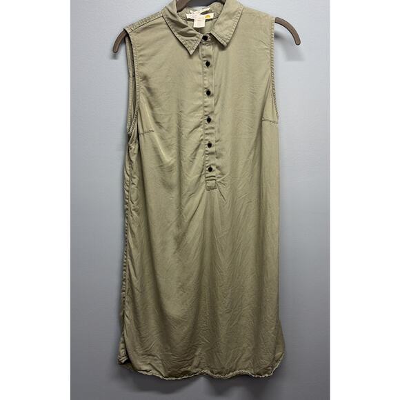 C&C California Dresses & Skirts - C&C California Sleeveless Shirt Dress - Women’s Size Medium - 100% Lyocell Green